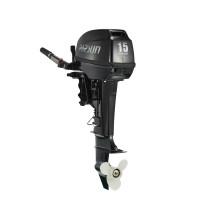 Two Stroke Outboard Motor - Tiller Control + Manual Start +  Long Shaft - 3 blades - propeller 9 1/4"x8" - 15HP - T15BML - Parsun