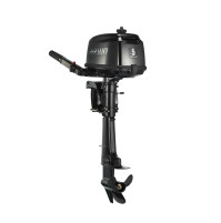 Two Stroke Outboard Motor - Tiller Control + Manual Start + Short Shaft - 3 blades - propeller - 7.8"x8.0" - 5HP - T5BMS - Parsun