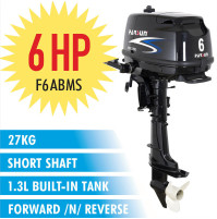 4 Stroke Outboard Motor - Tiller Control + Manual Start + Short Shaft - 3 blades - propeller 7.8"x9" - 6HP - F6ABMS - Parsun