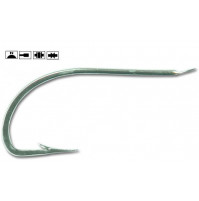 Crystal Hook Standard Strength Hook -  50 pieces in Plastic Box - 515NI - Mustad  
