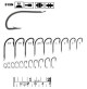 Crystal Hook Standard Strength Hook - 50 pieces in Plastic Box - From Size 1 to 16 -  6050N - AZZI Tackle